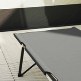 Składane Łóżko Kempingowe Szary 206 x 76 x 74 cm Oxford i stal