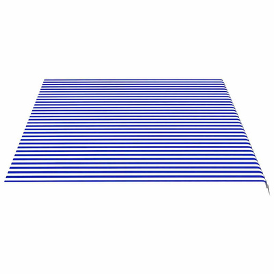 Zapasowa tkanina na markizę, niebiesko-biała, 5x3,5 m, poliester