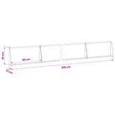 Mur oporowy 4 szt. 80 x 12 x 30 cm Stal Czarny