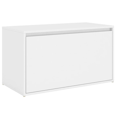 Ławka do przedpokoju, biała 80x40x45 cm materiał drewnopochodny