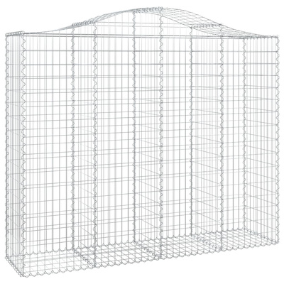 Kosze gabionowe, 18 szt, 200x50x160/180cm, galwanizowane żelazo