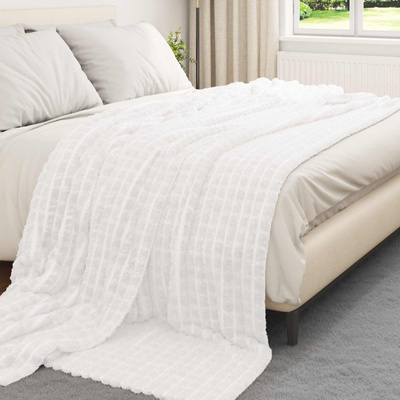 Koce narzutowe 6 pcs Biały 240 x 220 cm Polar