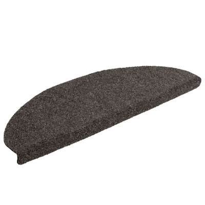 Maty na schody samoprzylepne 5 szt. 65x21x4 cm Antracytowe półokrągłe duże