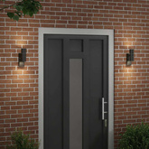 Zewnętrzna lampa ścienna 2 pcs Czarny 7 x 10 x 22 cm