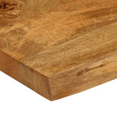 Blat stołu, 140x60x2,5 cm, naturalna krawędź, lite drewno mango