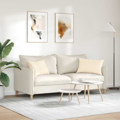 Poduszki na sofę 2 pcs Kremowy 60 x 40 cm Tkanina sztruksowa