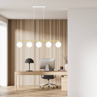 Lampa wisząca ALLORA 5 WH OPAL