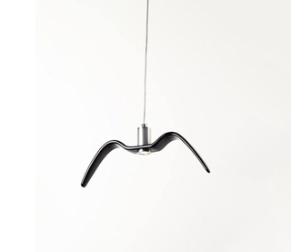 LAMPA WISZĄCA MEWA CZARNA 38cm ADANI AD194