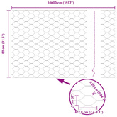 Ogrodzenie heksagonalne 0,8 x 100 m PVC zielony