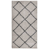 vidaXL Dywan z długim włosiem PAMPLONA, beżowo-antracytowy, 80x150 cm