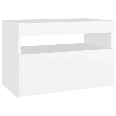 vidaXL Szafka pod TV z oświetleniem LED, biała, 60x35x40 cm