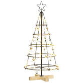 Choinka Stożkowa Świąteczna z podstawą Czarny 90 cm Stal