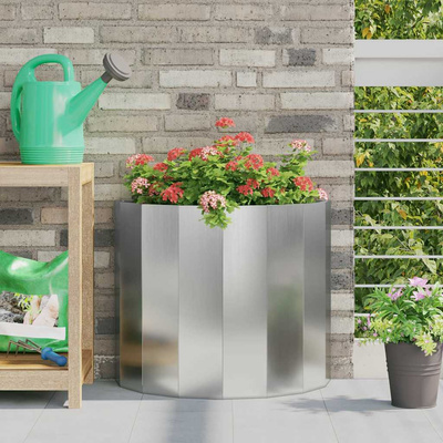 Donica Srebrny 60 x 30 x 50 cm Stal Galwanizowana