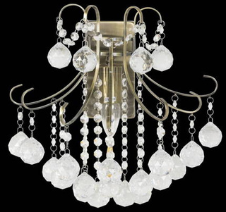 Lampa ścienna kinkiet kryształowy BARCELONA 1x60W E27 złoty