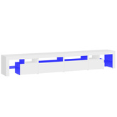 vidaXL Szafka pod TV z oświetleniem LED, biała, 260x36,5x40 cm