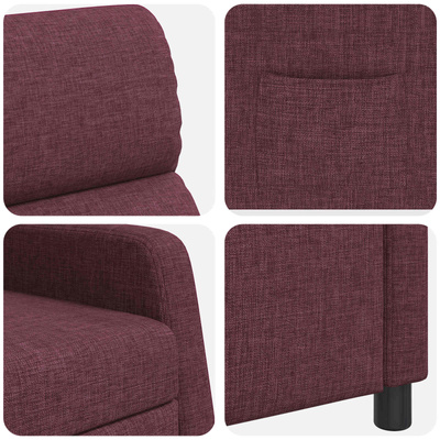 Fotel recliner Fioletowy tkanina
