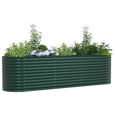Podniesiony grządka Zielony 320 x 80 x 81 cm Stal