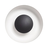 Lampa Sufitowa Okrągła Biało-Czarna 20W ?40cm Abruzzo Portafortuna