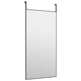 vidaXL Lustro na drzwi, czarne, 50x100 cm, szkło i aluminium