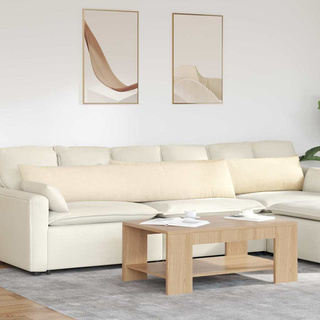Poduszki na sofę 2 pcs Kremowy 200 x 40 cm Tkanina sztruksowa