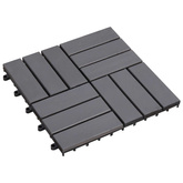 Płytka Tarasowa 10 pcs Szary 30 x 30 cm Drewno Akacjowe