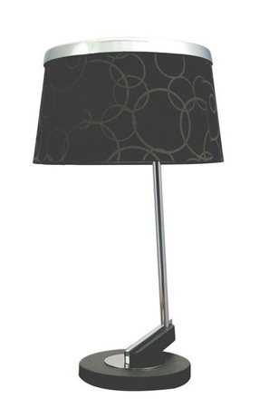 Lampka nocna Impresja z abażurem czarny chrom regulowana nowoczesna