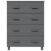 vidaXL Komoda HAMAR, ciemnoszara, 79x40x103,5 cm, lite drewno sosnowe