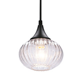 Lampa wiszącza czarna/bezbarwna 145mm Exeter Ledea 50101275