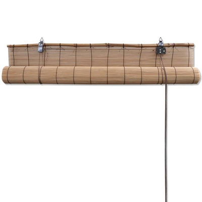 vidaXL Roleta bambusowa, 100 x 220 cm, brązowa