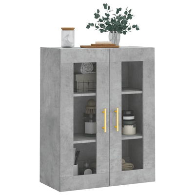 vidaXL Szafka wisząca, szarość betonu, 69,5x34x90 cm wariant 7