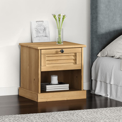 Szafka nocna VIGO, 42x35x42 cm, lite drewno sosnowe