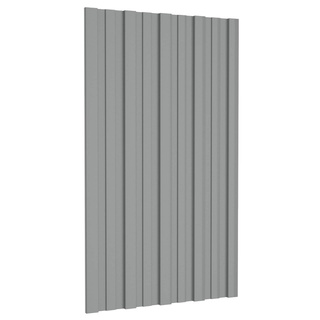 Panel dachowy 12 pcs Szary 80 x 45 cm Stal galwanizowana