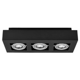 Oprawa sufitowa natynkowa OSMIN 3 Black IP20 kwadratowa potrójna czarny mat EDO777426 EDO Solutions