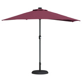 Parasolka ogrodowa Bordeaux Czerwony 294 x 150 x 224 cm