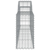 Kosze gabionowe, 12 szt, 200x30x60/80 cm, galwanizowane żelazo