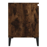 vidaXL Szafka pod TV, metalowe nóżki, przydymiony dąb, 103,5x35x50 cm