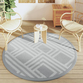 vidaXL Dywan na zewnątrz, szary, Ø160 cm, PP