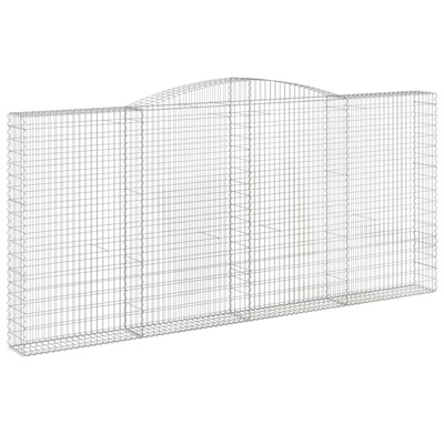 Łukowaty kosz gabionowy 400x30x180/200 cm, galwanizowane żelazo