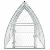 Klatka dla kurcząt, srebrna, 300x105x120 cm, stal galwanizowana