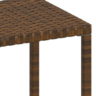 vidaXL Leżaki ze stolikiem, 2 szt., polirattan, brązowe model standard