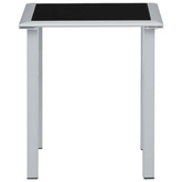 vidaXL Leżaki ze stolikiem, 2 szt., aluminium, kremowe