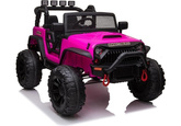 Auto Terenowe Na Akumulator Jeep JC666 Światła LED MP3 Pilot Różowy