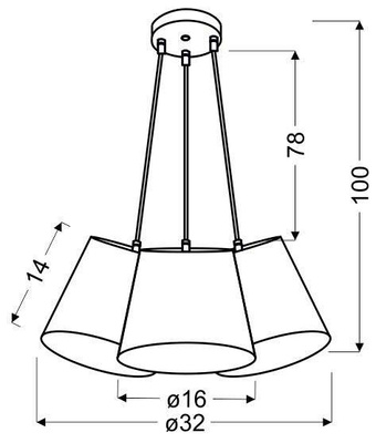 Lampa wisząca z abażurami River biała potrójna klasyczna E27