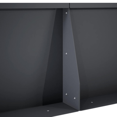 Mur oporowy 4 szt. 100 x 100 x 30 cm Stal antracytowy