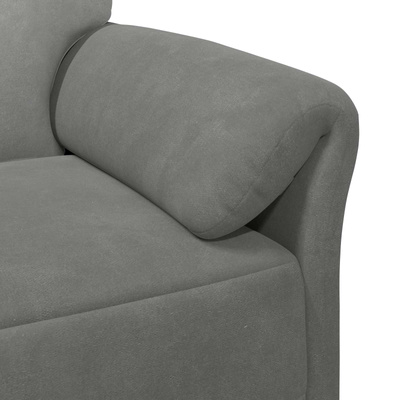 Sofa dwuosobowa ciemnoszary 138 x 83 x 95 cm Welur