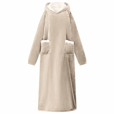Bluza-koc Beżowy L Fleece i Flanela