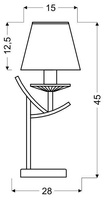 Lampka stołowa nocna patynowa abażur żółty E14 Valencia Candellux 41-84593