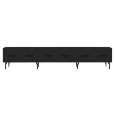 vidaXL Szafka pod TV, czarna, 150x36x30 cm, materiał drewnopochodny
