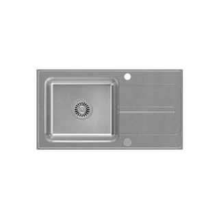 RALPH 111 Fusion GraniteQ silver stone z komorą stalową (780x430x190) z syfonem manualnym i zaślepką