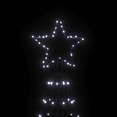 vidaXL Choinka stożkowa, 1400 zimnych białych LED, 160x500 cm